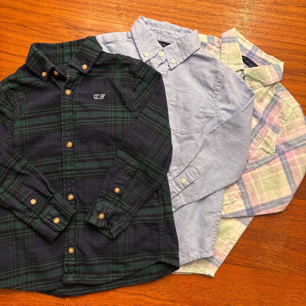 Bundle of three boys 3T Janie and Jack, Vineyard Vines Long Sleeve Shirts